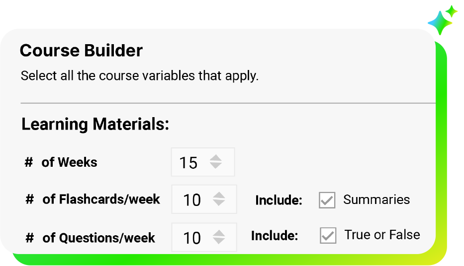 Build Courses UI